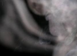 Spooky cigarette smoke